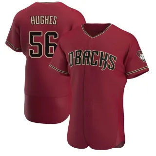 Authentic Men's Brandon Hughes Arizona Diamondbacks Crimson Alternate Jersey -