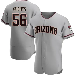 Authentic Men's Brandon Hughes Arizona Diamondbacks Road Jersey - Gray