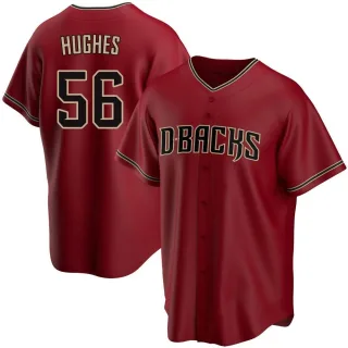 Replica Men's Brandon Hughes Arizona Diamondbacks Alternate Jersey - Red